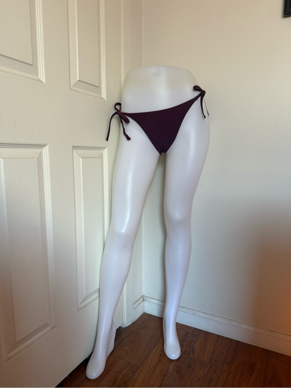Shade & Shore Women's Side-Tie Swim Bottoms in Plum